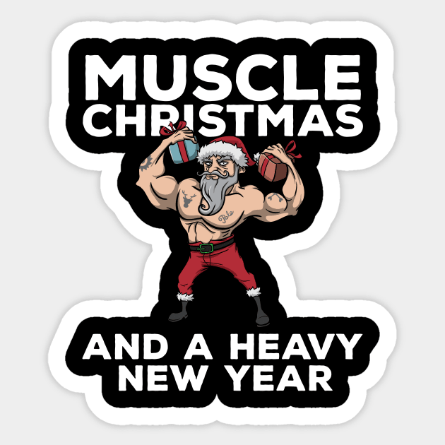 Workout Lifting Lifter Santa Claus Gym Christmas Fitness Sticker by TellingTales